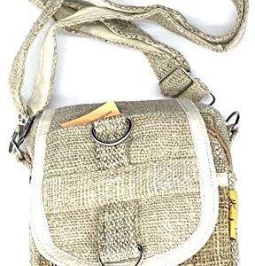 Unique design four pocket Hemp Hobo Passport crossbody bag Hippie Bag Festival Bag Travel Bag 100% Himalaya Hemp FAIR TRADE | Handmade with Love.