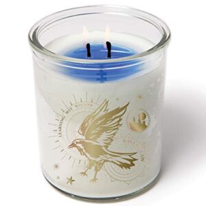 harry potter color changing ravenclaw candle, large 10 oz – wax turns from white to blue when lit – soy wax, unscented – great gift for harry potter fans