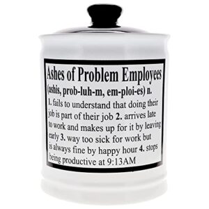 cottage creek ashes of problem employees piggy bank, funny candy jar, boss gifts