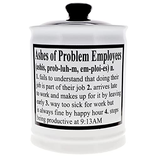 Cottage Creek Ashes of Problem Employees Piggy Bank, Funny Candy Jar, Boss Gifts