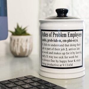 Cottage Creek Ashes of Problem Employees Piggy Bank, Funny Candy Jar, Boss Gifts