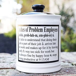 Cottage Creek Ashes of Problem Employees Piggy Bank, Funny Candy Jar, Boss Gifts