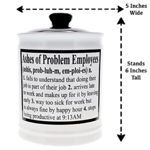 Cottage Creek Ashes of Problem Employees Piggy Bank, Funny Candy Jar, Boss Gifts