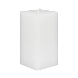 jeco 3 x 6 inch white square pillar candle (cpz-138)