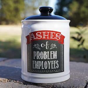 Cottage Creek Ashes of Problem Employees Piggy Bank, Candy Jar with Lid, Boss Gifts