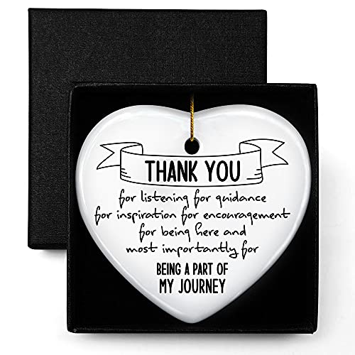 Thank You Gifts, Thank You for Being a Part of My Journey, Ornament Keepsake Sign Heart Plaque Thank You Gift, Appreciation Gifts for Women Men Friends Sister Coworkers Teachers Boss Colleague