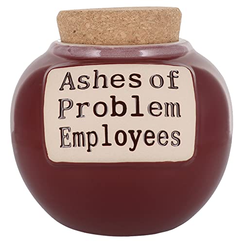 Cottage Creek Ashes of Problem Employees Piggy Bank, Ceramic Candy Jar, Fun Gifts