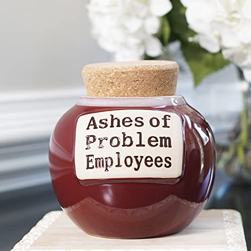 Cottage Creek Ashes of Problem Employees Piggy Bank, Ceramic Candy Jar, Fun Gifts