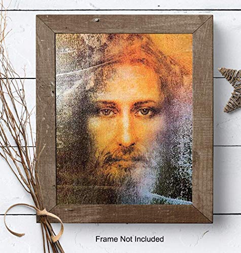 Jesus Christ Wall Art - Jesus Wall Decor - Religious Christian Room Decor for Bedroom, Home, Church - Catholic Gifts - Inspirational Gift for Pastor, Priest, Ordained Minister - Picture Poster