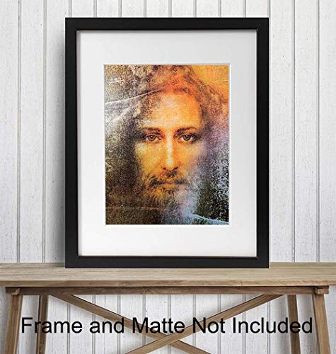 Jesus Christ Wall Art - Jesus Wall Decor - Religious Christian Room Decor for Bedroom, Home, Church - Catholic Gifts - Inspirational Gift for Pastor, Priest, Ordained Minister - Picture Poster