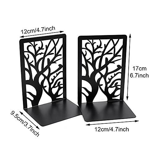 Book Ends, 1 Pair Metal Decorative Bookends for Shelves, Heavy Duty Book Shelf Holder Non Skid Book Stoppers, Modern Bookends for Home Office Desk and Bookshelves(Size:A)