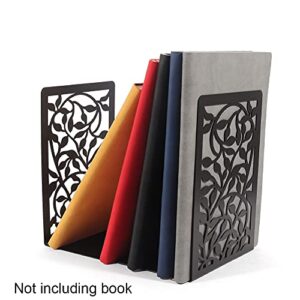 Book Ends, 1 Pair Metal Decorative Bookends for Shelves, Heavy Duty Book Shelf Holder Non Skid Book Stoppers, Modern Bookends for Home Office Desk and Bookshelves(Size:A)