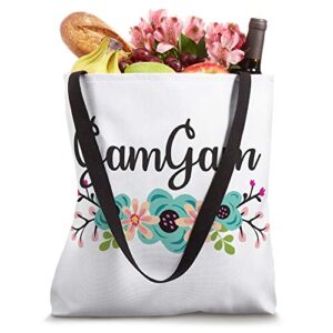 GamGam Gifts From Grandkids Floral Personalized Name Gift Tote Bag