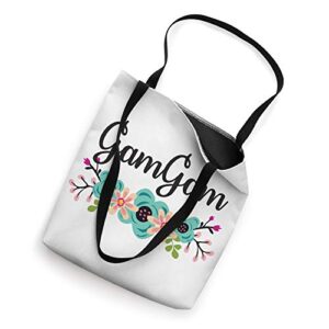 GamGam Gifts From Grandkids Floral Personalized Name Gift Tote Bag