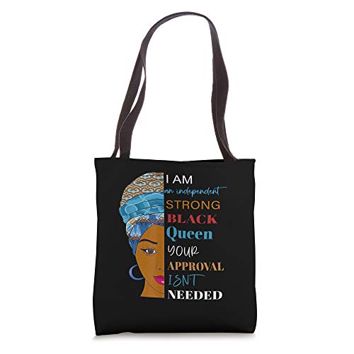 Strong Black African American Melanin Woman Queen Art Gift Tote Bag