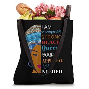 Strong Black African American Melanin Woman Queen Art Gift Tote Bag