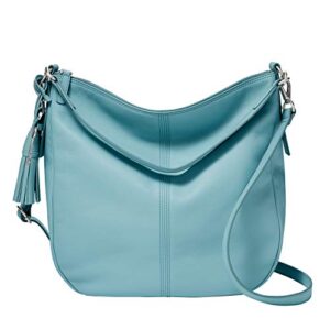 fossil women’s jolie leather hobo purse handbag, turquoise