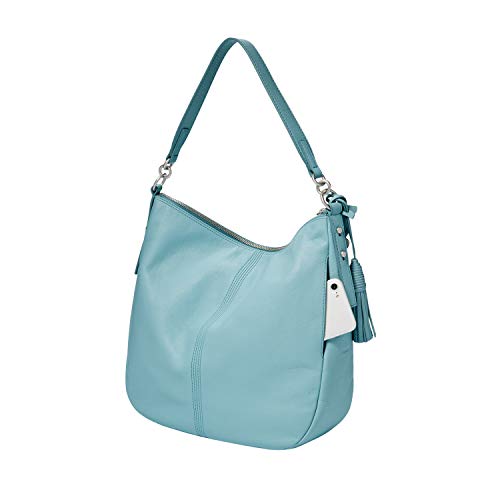 Fossil Women's Jolie Leather Hobo Purse Handbag, Turquoise