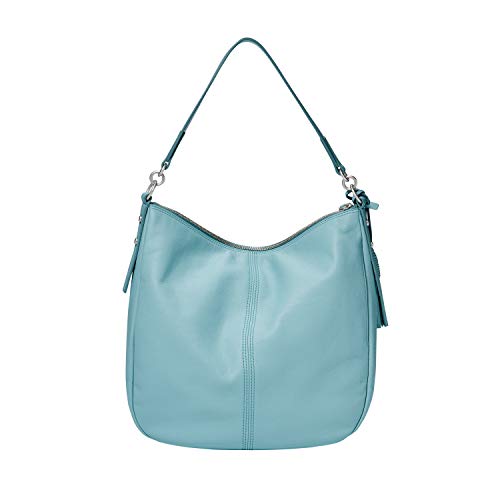 Fossil Women's Jolie Leather Hobo Purse Handbag, Turquoise