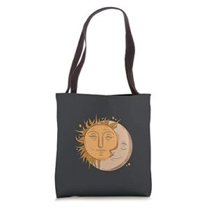 moon and sun tote bag
