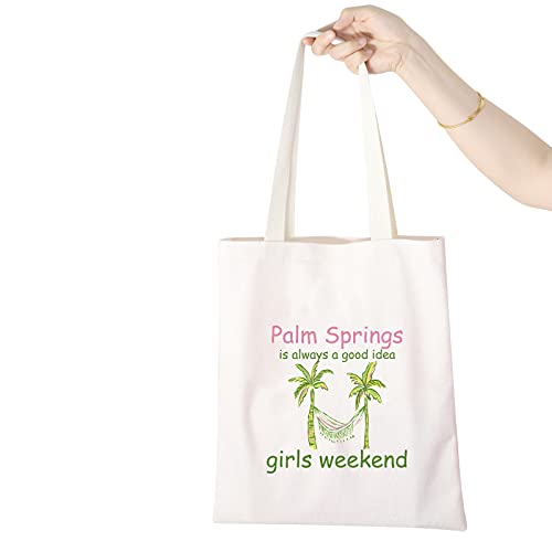 WCGXKO Girls Weekend Gift Palm Springs Is Always A Good Idea Palm Springs Bachelorette Party Totes (Palm Springs2)