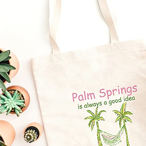 WCGXKO Girls Weekend Gift Palm Springs Is Always A Good Idea Palm Springs Bachelorette Party Totes (Palm Springs2)