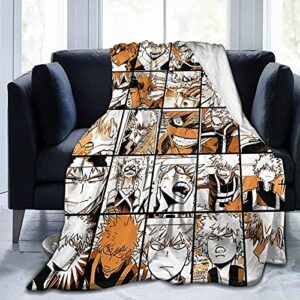 OUSSIRRO Anime Blankets Fleece Throw Blanket, Fuzzy Warm Throws for Winter Bedding, Couch and Plush House Warming Decor Gift Idea 60"x50"