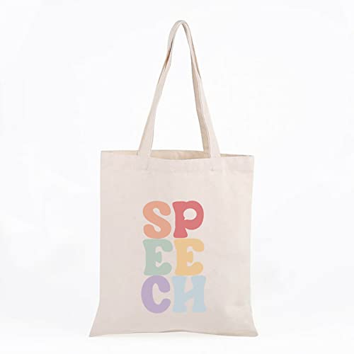 WCGXKO Speech Therapist Gift SPPECH Tote Bag For SLP Speech Therapy Student SLP Graduation Gift (SPPECH2)