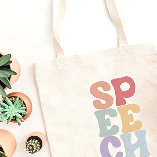 WCGXKO Speech Therapist Gift SPPECH Tote Bag For SLP Speech Therapy Student SLP Graduation Gift (SPPECH2)