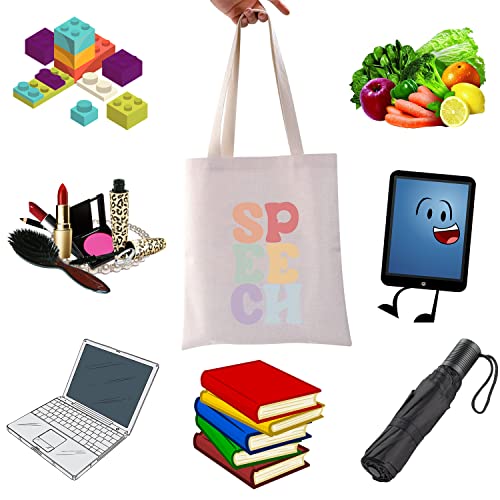 WCGXKO Speech Therapist Gift SPPECH Tote Bag For SLP Speech Therapy Student SLP Graduation Gift (SPPECH2)