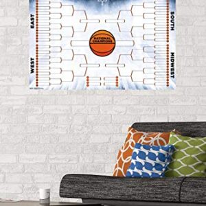 Trends International Collegiate - 64 Team Bracket Wall Poster, 22.375" x 34", Premium Poster & Mount Bundle