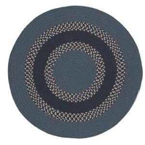 colonial mills corsair banded round area rug, 3x3, blue