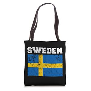 sweden flag swedish flag tote bag