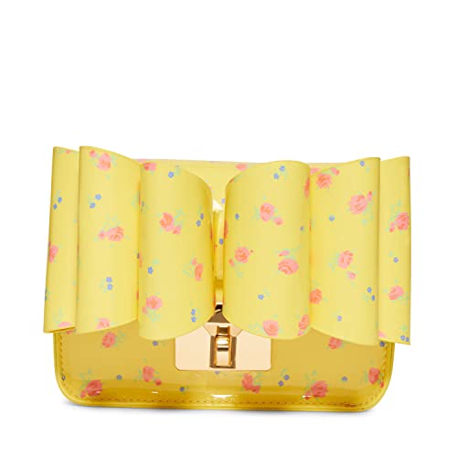 Betsey Johnson womens Small Bow Flap Crossbody, Yellow