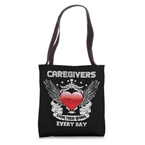 caregivers wings perfect nurse aide appreciation gift tote bag