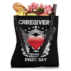 Caregivers Wings Perfect Nurse Aide Appreciation Gift Tote Bag