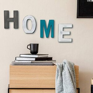 Solution4Patio Wooden Home Signs with Back Hanging Holes, Freestanding Cutout Words Table Centerpiece, Rustic HOME Letters for Living Room, Home Decor #D305A00