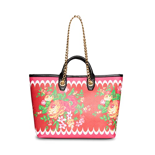 Betsey Johnson Double Handle Tote, Red