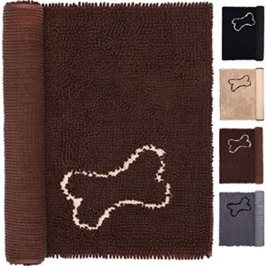 brown pet dog cat bed rugs mats for large small dogs cats doggy puppy paws door doormats ultra soft shaggy chenille living room bedroom kitchen bathroom area rugs water absorbent machine washable dry
