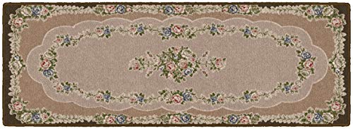 Brumlow MILLS Rosewood Traditional Floral Home Décor Area Rug for Living Room, Kitchen, Dining, Bedroom or Doorway Runner Rug, 22" x 60", Brown