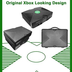 Xbox Series X Carrying Case, Compatible with XSX Console/Controllers/Headset/Games and Other Accessories - Protective Travel Case with Hard Shell & Customized Foam for Storage (Original Xbox Style)