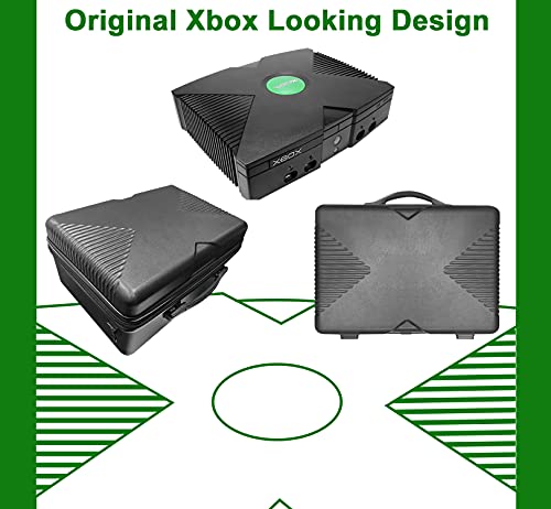 Xbox Series X Carrying Case, Compatible with XSX Console/Controllers/Headset/Games and Other Accessories - Protective Travel Case with Hard Shell & Customized Foam for Storage (Original Xbox Style)