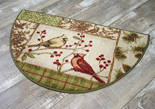 Brumlow MILLS Nature's Melodies Birds Floral Area Rug for Kitchen, Living, Dining Room or Autumn Door and Entryway Mat, 19" x 31", Fall