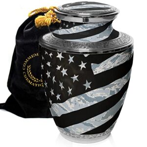 military urn army navy air force marine patriotic veteran camouflage urns for ashes adult male – urn for ashes for men – cremation urns for adult ashes air force urns