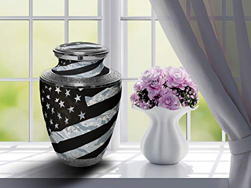 Military Urn Army Navy Air Force Marine Patriotic Veteran Camouflage Urns for Ashes Adult Male - Urn for Ashes for Men - Cremation Urns for Adult Ashes Air Force Urns