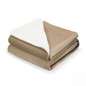 tafts throw blankets – ultra plush/sherpa fleece blankets – soft, ultra comfy and fuzzy – plush blankets and throws for couch, bed & living room – all seasons – blankets throw size – nude beige