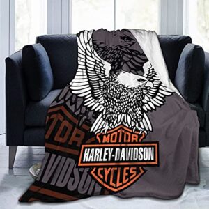 emiyrtn motorcycle lovers gifts throws blanket super soft and stylish flannel all-season living room, bedroom warm blanket, used for bed, sofa, travel, camping（60x50inch）