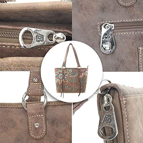 Montana West Leather Concealed Carry Tote Bag Western Style Shoulder Bag Handbag and Purse for Women ABZ-G016WCF