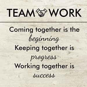 Teamwork Coming Together Is The Beginning Office Wall Art Decor Prints - Unframed 8x10 - Motivational Quotes Pictures for Office - Posters with Inspirational Sayings