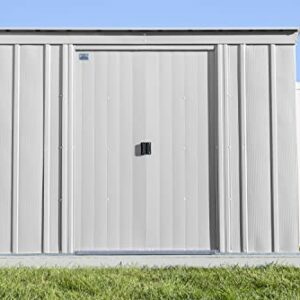 Arrow Shed Classic 8' x 4' Outdoor Padlockable Steel Storage Shed Building, Flute Grey